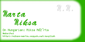 marta miksa business card